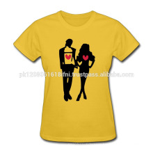 slim fit women and men custom made t shirt made in 100 % cotton fabric